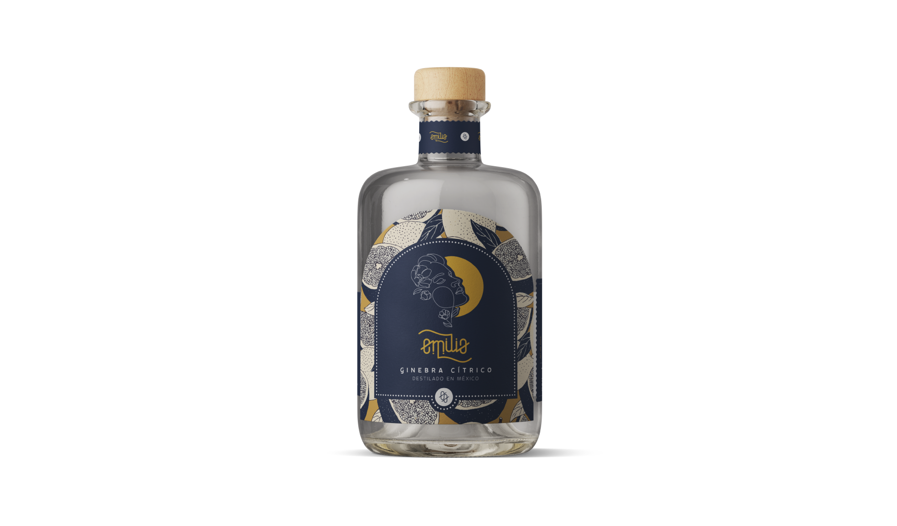 A photo of a bottle of Gin called Emilia